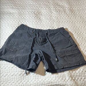 Alpine Dark Blue Cargo Swim Shorts with Drawstring